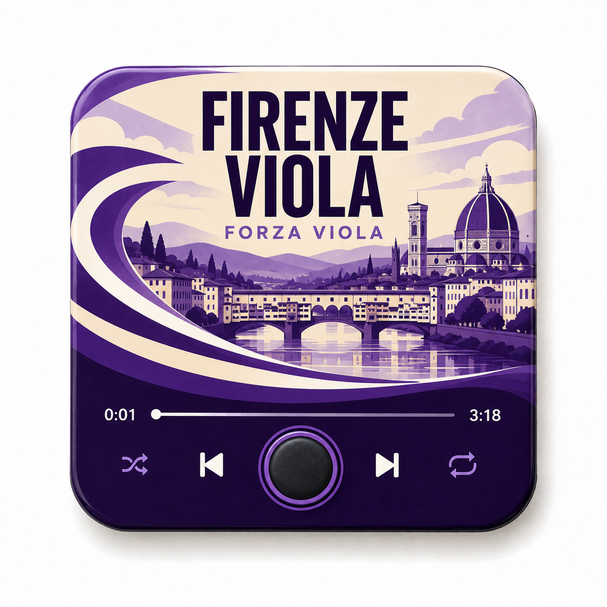 Firenze Viola Football Sound Magnet - product image 1