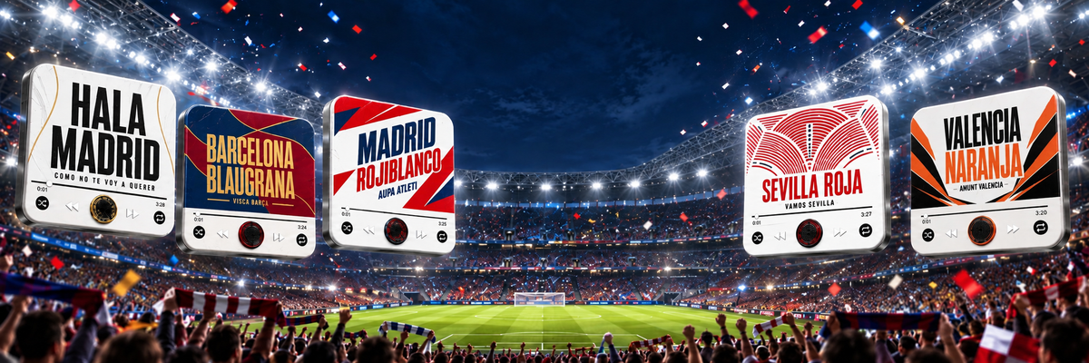 Imanes sonoros de Madrid, Barcelona, Atlético, Sevilla y Valencia en un estadio