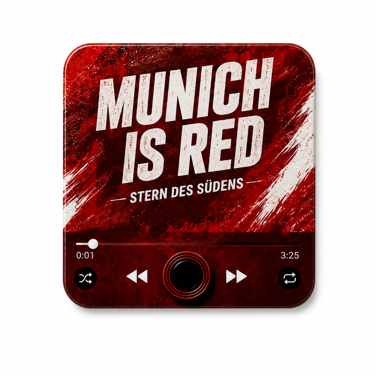 Munich sound magnet on white background