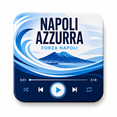 Napoli Azzurra Football Sound Magnet – product on white background