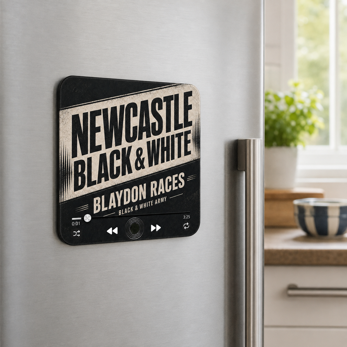 Newcastle Black & White Football Sound Magnet - product image 2