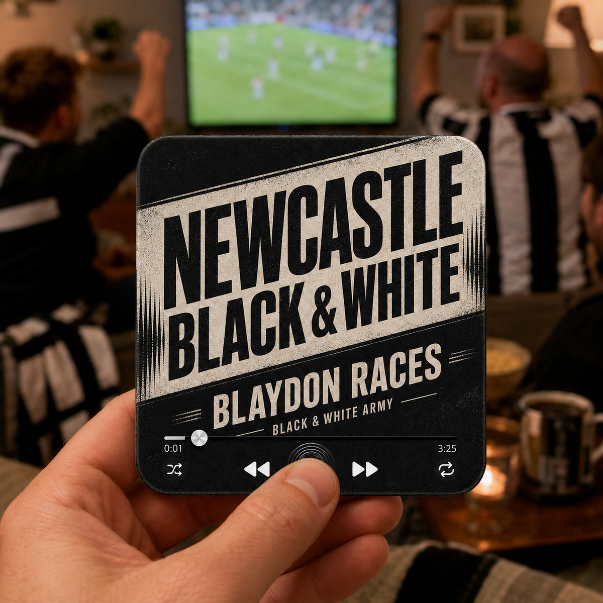 Newcastle Black & White Football Sound Magnet - product image 3