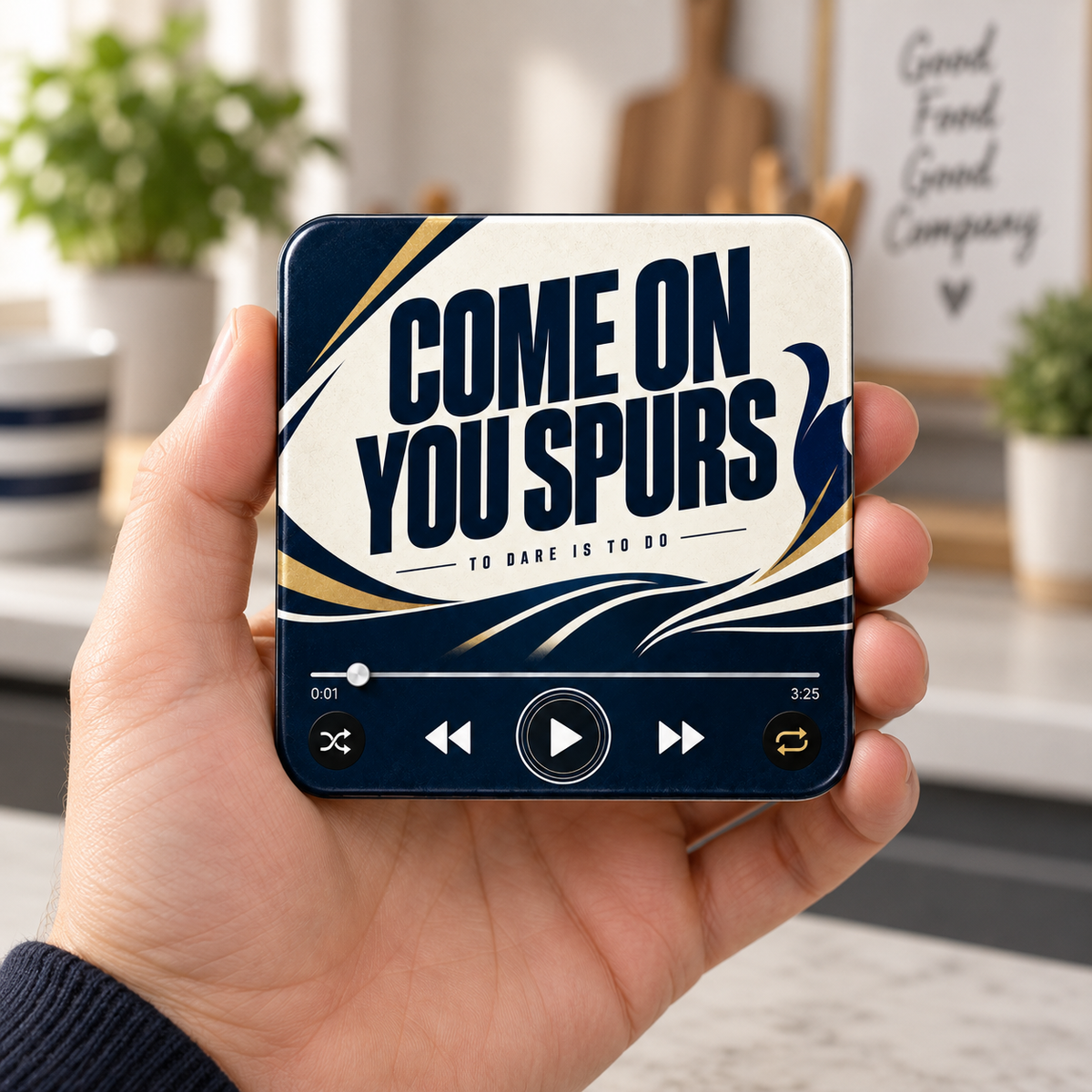 North London White Football Sound Magnet - product image 3
