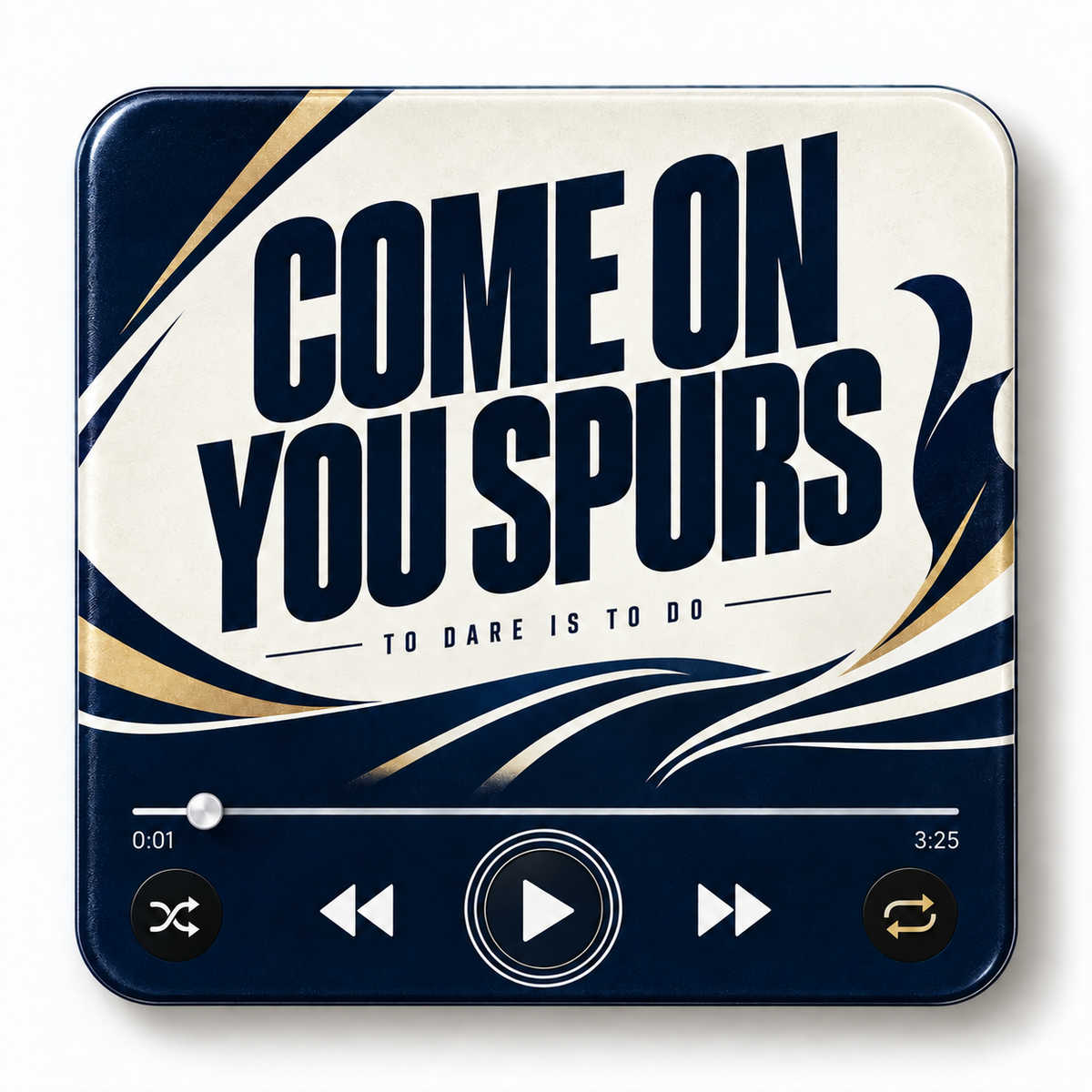 Magnete sonoro da calcio North London White – Come On You Spurs