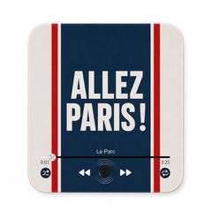 Paris sound magnet on white background