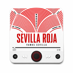 Magnete sonoro da calcio Sevilla Roja — su sfondo bianco