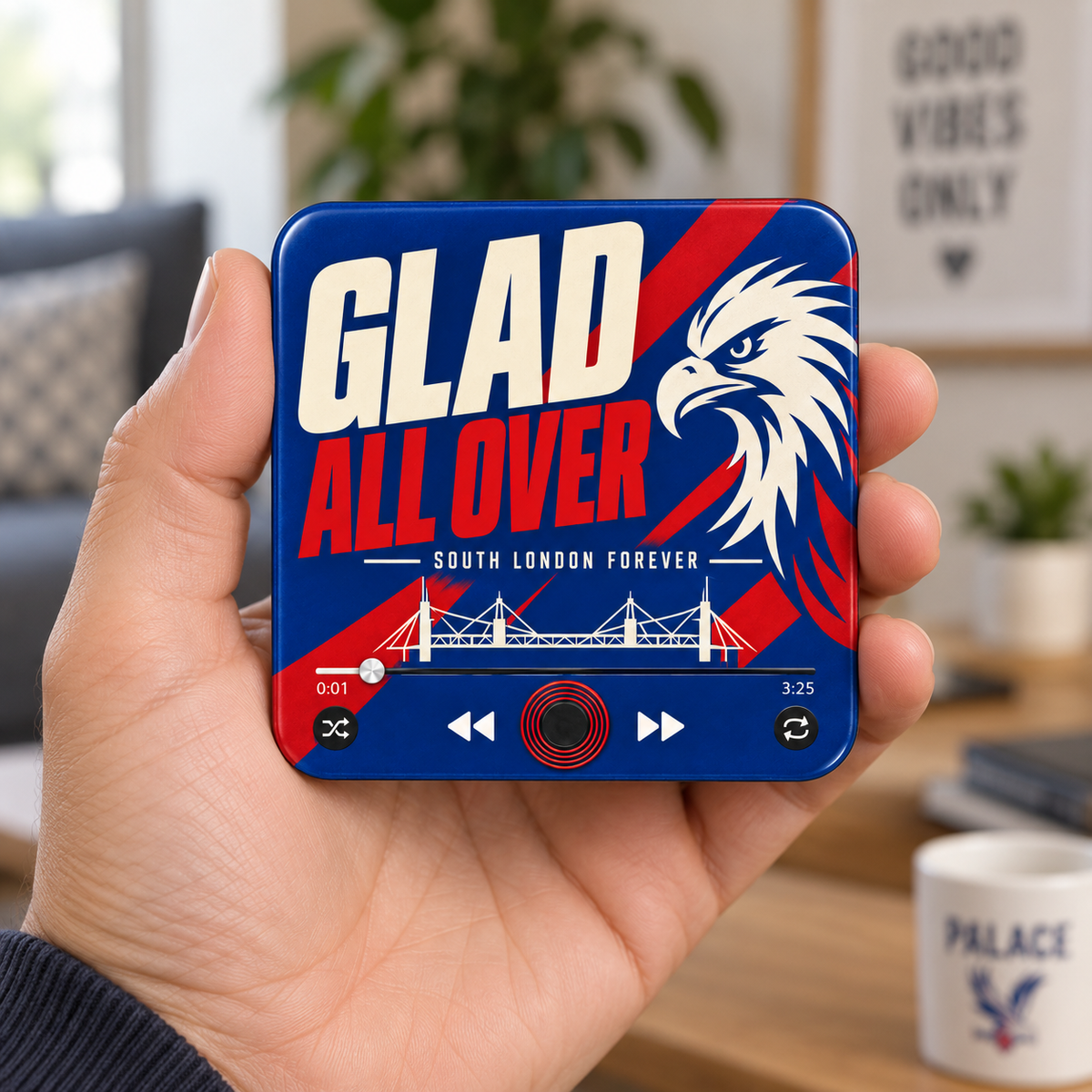 South London Red & Blue Football Sound Magnet - product image 2