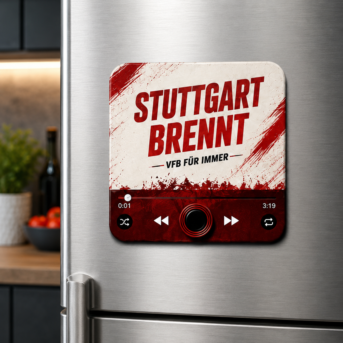 Stuttgart magnete sonoro su un frigorifero
