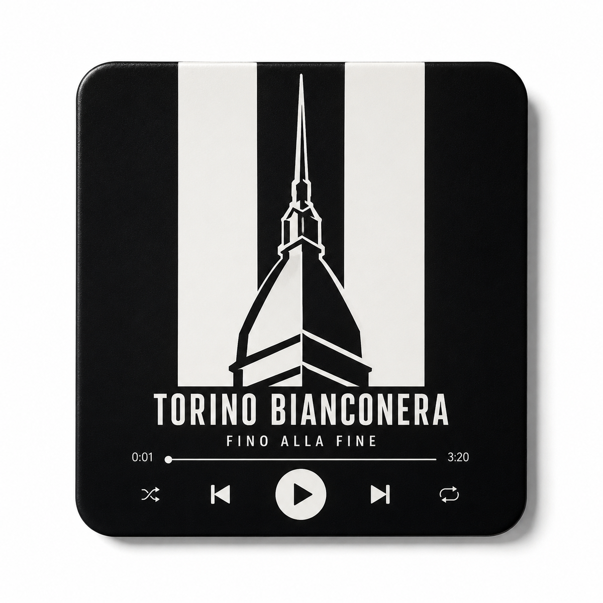 Torino Bianconera Football Sound Magnet – product on white background