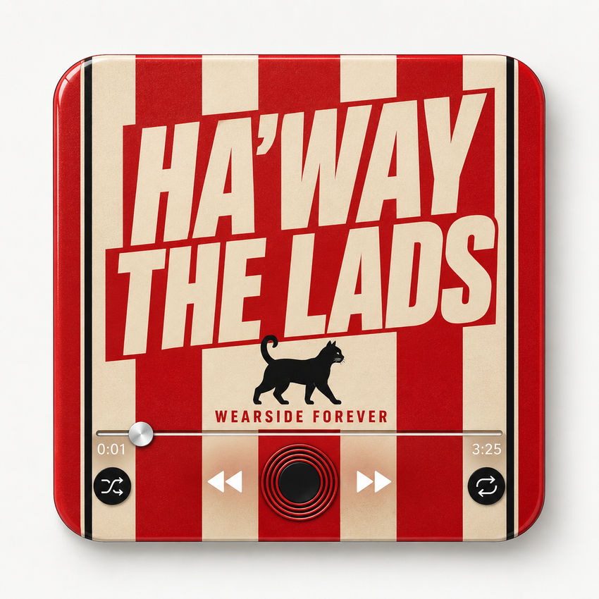 Wearside red and white magnete sonoro da calcio