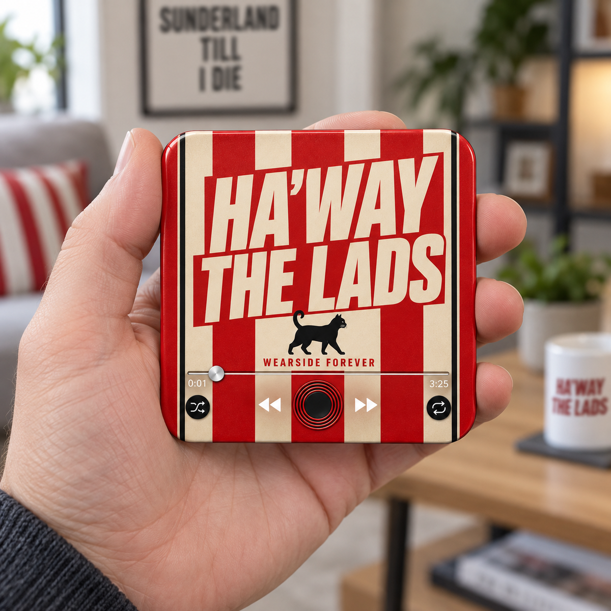 Wearside Red & White Football Sound Magnet - product image 2